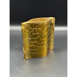 Giraffe Print Brass Bud Vase